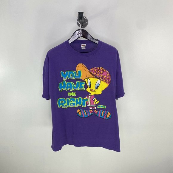 WARNER BROTHERS Tweety Bird T-shirt XL Vintage - Picture 2 of 5